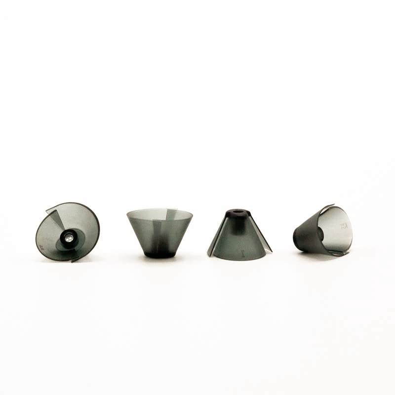 [Australia] - GN Resound Sure Fit Hearing Aid Standard Receiver Tulip Domes Dark Gray Split Ear Rub Piece Comfortable BTE Hearing Amplifier PSAP Kit Ear Tips Invisible, Perfect for Open Air (Open fit) (10 pcs) 10 Count (Pack of 1) 