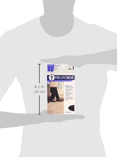 [Australia] - Truform Compression Socks, 20-30 mmHg, Men's Dress Socks, Knee High Over Calf Length, Black, Large,1944BL-L Large (Pack of 1) 