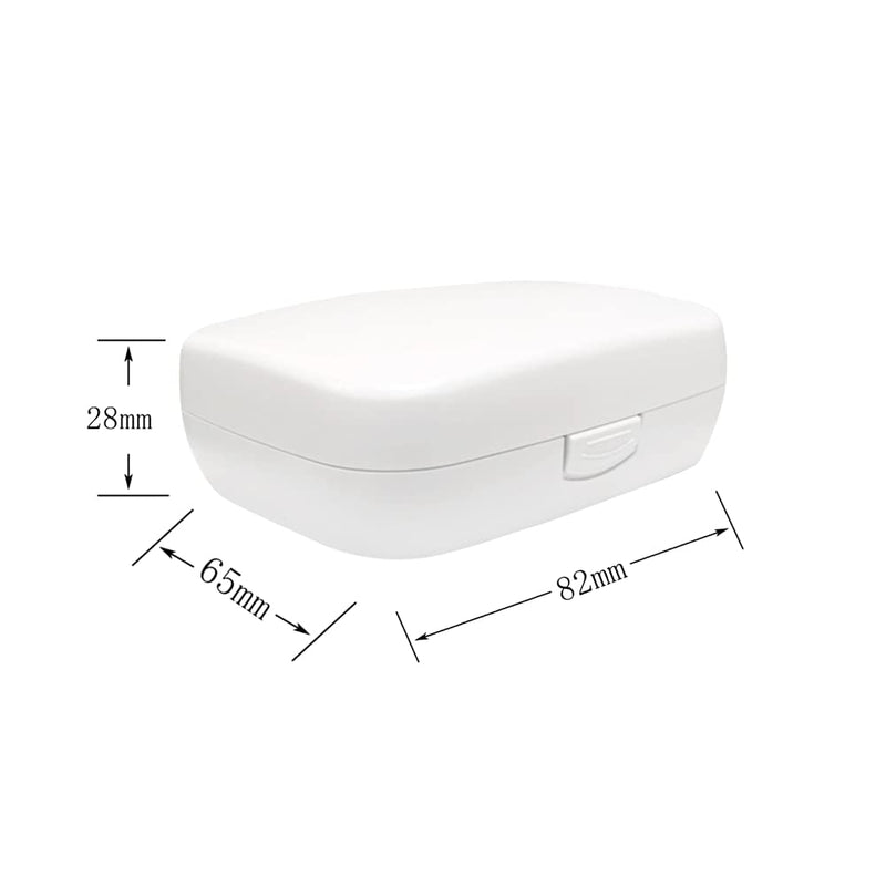 [Australia] - Hearing Aid Case Portable Protective Premium Texture Storage Case for BTE CIC IIC ITE Durable and Durable (White) 