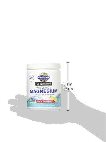 [Australia] - Garden of Life Dr. Formulated Whole Food Magnesium 421.5g Powder, Raspberry Lemon, Chelated Non-GMO Vegan Kosher Gluten & Sugar Free Supplement with Probiotics, Best for Anti-Stress Calm & Regularity Raspberry Lemon Powder 85 Servings (Pack of 1) 