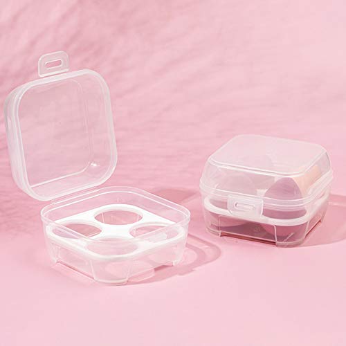 [Australia] - ChuW 4-Grid Makeup Sponge Storage Box for Blender Beauty Foundation Blending Sponge Transparent Receiving Box Case New 