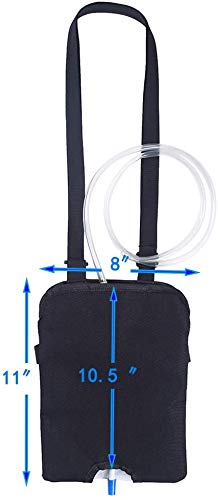 [Australia] - Catheter Leg Bag Holder Urinary Drainage Catheter Night Urine Bag Cover (1000 ML) with Adjustable Shoulder Strap for Home,Travel,Wheelchair,Bed Black 