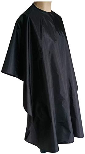 [Australia] - 2 Pack Nylon Waterproof Barber Styling Cape - Professional Salon Cape for Men, Unisex Black Hair Cutting Cape with Snap Closure, 59 47 inches Hairdresser Cape for Hair Cutting/Coloring/Perming 