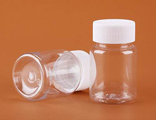 [Australia] - XUMIN 12PCS 50ml/1.7oz Portable Empty Plastic Medicine Bottles Holder Storage Container Case Box with Screw Cap for Pill Tablet Solid Powder Liquid White 