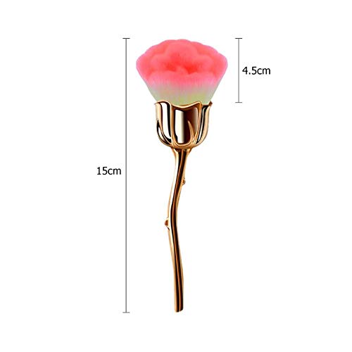 [Australia] - Makeup Brush Rose Flower Blush Brush Super Large Face Powder Makeup Brushes for Powder Cosmetic (Gradient Color) Gradient Color 