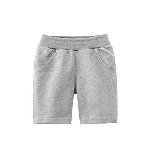 [Australia] - GFQLONG Toddler Girls Boys 2 Pack Cotton Sport Jogger Shorts,Baby Kids Summer Solid Active Short Pants Black+grey 2-3T 