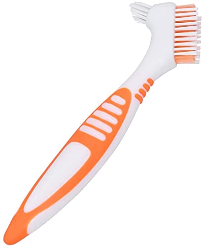 [Australia] - Chargenyang Denture Brush Dual Head Toothbrushes Hard Denture Cleaning Brush Denture Toothbrush Cleaning Brush False Teeth Brush Toothbrush(3PACK) 