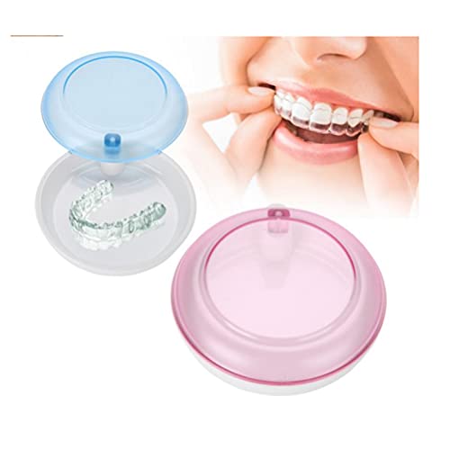 [Australia] - IKAAR Retainer Box Sets Retainer Case Partial Denture Box Portable Dental Bath Container for Travel Retainer Cleaning Pack of 2 