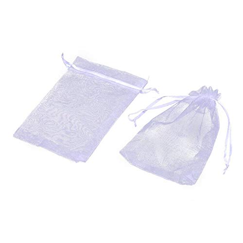 [Australia] - 100 PCS Organza Gift Bags Wedding Jewelry Pouches 7 cm * 9 cm Perfect for Wedding, Christmas, Birthday, Anniversary 7 x 9CM - 100PCS White 