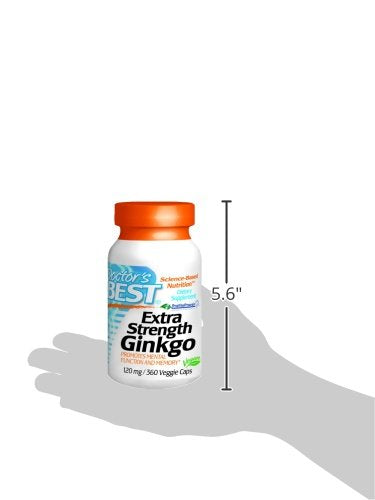 [Australia] - Doctor's Best Extra Strength Ginkgo, Non-GMO, Vegan, Gluten Free, Soy Free, Promotes Mental Function and Memory, 120 mg, 360 Count (Pack of 1) 