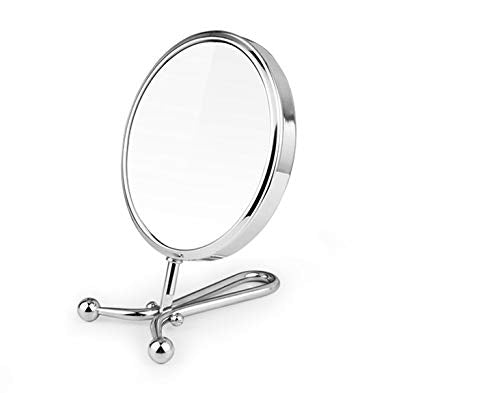 [Australia] - Mia Mirror 10x/1x Magnification, Double-Sided Folding Vanity Mirror, 3 in 1 Handheld + Table + Wall, Silver Polished Chrome Finish, 11.5 Inches L, for Women, Hair Stylists, Cosmetologists, Travel 