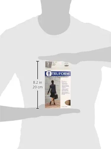 [Australia] - Truform Sheer Compression Pantyhose, 8-15 mmHg, Women's Shaping Tights, 20 Denier, Beige, Queen Plus 