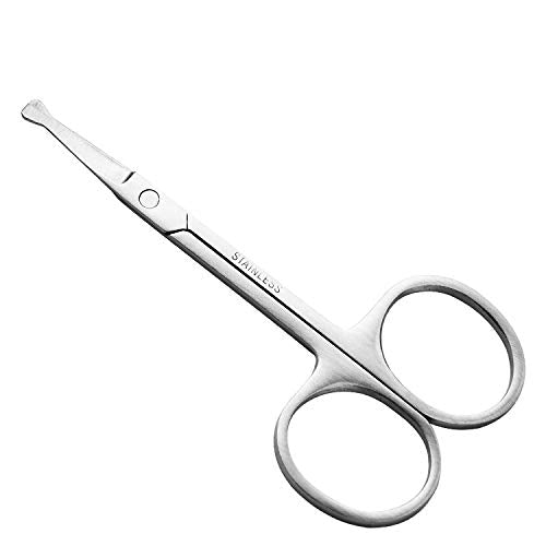 [Australia] - Harlington Group Beard Shaping Tool + Nose Hair Scissors Beard Styling Comb and Template Men's Facial Hair Shaper for Curve Cut, Edging, Neckline, Step Cut & Goatee Beard 