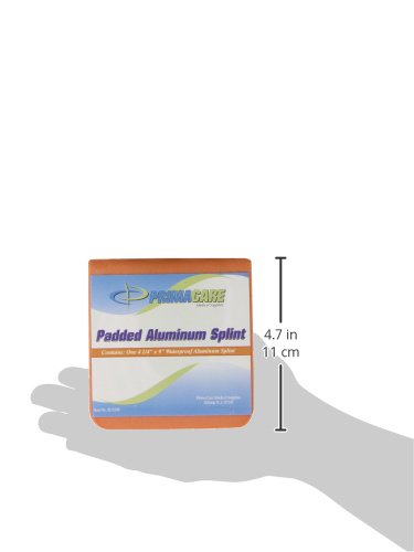 [Australia] - Primacare IS-5209 Padded Aluminum Splint for Hands, Legs, Nose, Ankle or Braces, Universal Waterproof Medical and Tactical Splint, First Aid Emergency Support Splints, 9", Orange 