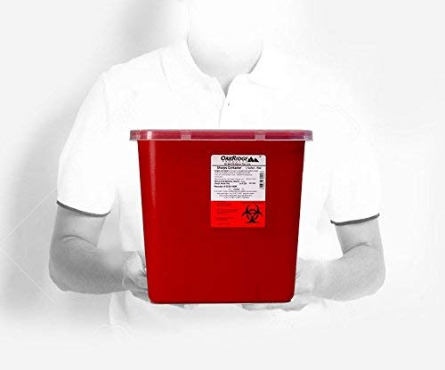 [Australia] - OakRidge Products 2 Gallon Size | Sharps Disposal Container | Holds hundreds of needles | Approved for home use 