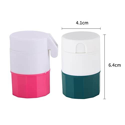 [Australia] - IKAAR Pill Crusher Pill Cutter Pill Splitter Box 4 in 1 Pill Splitter, Pill Crusher Grinder, Pill Box, Water Cup for Big & Small Pills Pack of 2 