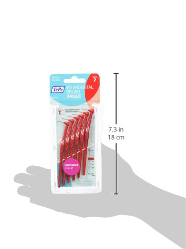 [Australia] - Tepe Angled 0.5mm Red Interdental Brushes - Pack of 6 6 count (Pack of 1) 