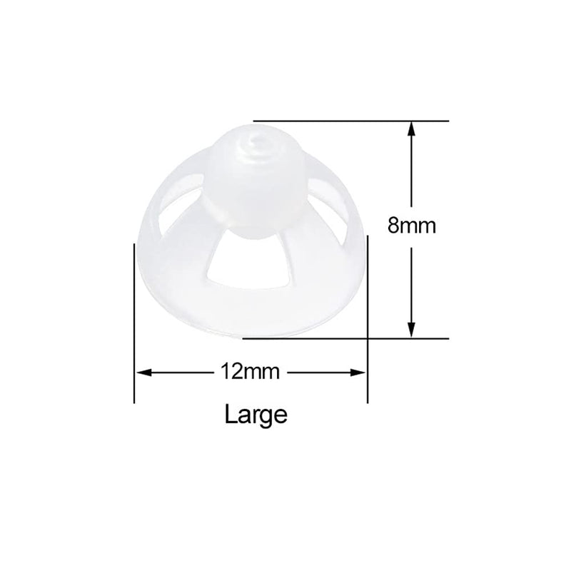 [Australia] - Open Domes, S/M/L Dome Piece for Earphone in-Ear Rubber Head, Sound Isolating Design Open Dome Piece 1 / 2Pcs 2Pcs M size 