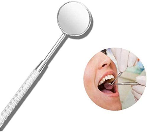 [Australia] - YNR Oral Dentistry Dental Oral Hygiene Mouth Mirror Stainless Steel Handle,Dentist Tool for Teeth Cleaning Inspection Daily Use Oral Care 