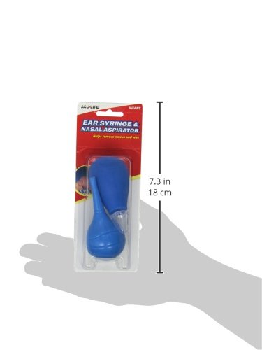 [Australia] - Acu-Life Ear Syringe and Nasal Aspirator, Helps with Sinus Relief, Runny and Stuff Nose for Baby and Toddler, Easy to Clean and Dishwasher Safe Aspirator & Syringe 