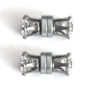 [Australia] - 6MM Magnetic Cubic Zirconia Stud Earrings for Men Women, Non-Piercing Clip On Cheater Fake Ear Plugs 
