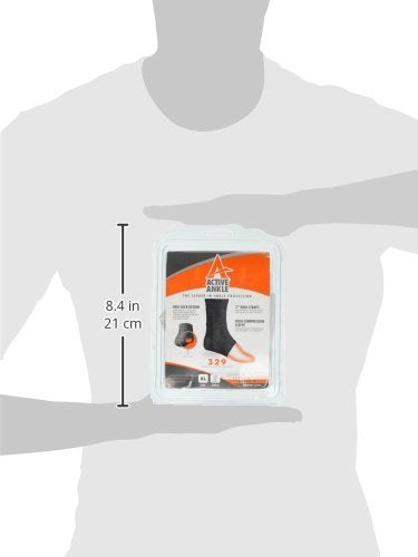 [Australia] - Cramer Products, Inc Active Ankle 329 Ankle Brace, White Ankle Compression Sleeve with Straps for Men & Women, Braces for Volleyball, Football, Basketball, Rugby, Protection & Sprain Support, Small 