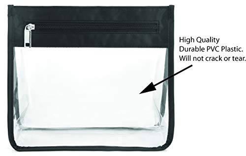 [Australia] - Clear makeup bag cosmetic case & transparant tolietriy kit travel toiletries bag with durable zipper and main pouch 