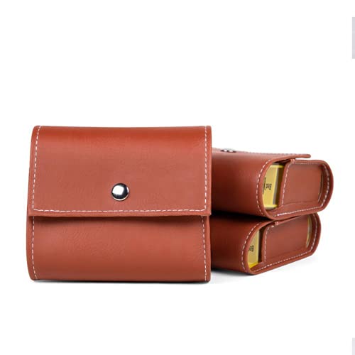 [Australia] - Tiardey 7 Day Pill Box 4 Times a Day,Weekly Medication Reminder Box Includes Orange Leather PU Carrying Case 