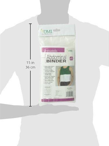 [Australia] - DMI Elastic Abdominal Binder for Use After Surgery, Pregnancy, Tummy Tuck, Hysterectomy or C-Section, For Men and Women, 3 Panel, 9 Inch, 30-45 Inch Waist Size 