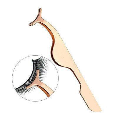 [Australia] - EIAKE False Eyelashes Applicator Tool Eyelash Extension Tweezers Remover Clip Tweezers Nipper (Golden) Golden 