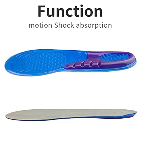 [Australia] - Unisex Orthotic Silicone Gel Shoes Insoles Shock Absorbing Full Length Pair of Boots & Sports Shoe Massaging Feet Shoe Inserts (Large Size UK 9 to 12) 