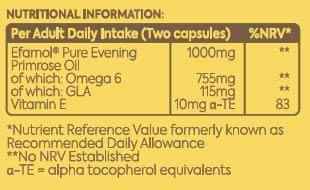 [Australia] - Efamol High Strength Pure Evening Primrose Oil 500mg | 90 Mini Easy to Swallow Capsules | Omega 6 Fatty Acids GLA + Vitamin E 