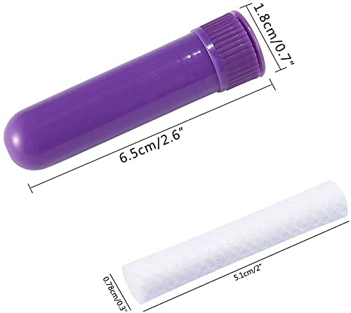[Australia] - YANGWEN Essential Oil Inhaler Tubes,Essential Oil Aromatherapy Nasal Inhalers Tubes Refillable Inhaler Stick with Wicks,7 Colors 
