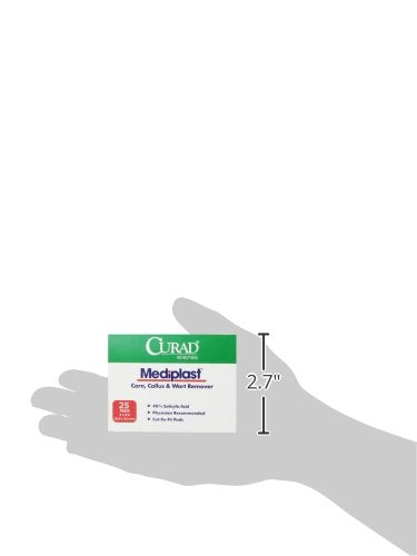 [Australia] - Curad Mediplast Corn, Callus, & Wart Remover, 40% Salicylic Acid Pads for topical removal of corns, callus, or plantar warts (25 Pads) 