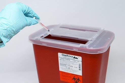 [Australia] - OakRidge Products 2 Gallon Size | Sharps Disposal Container | Holds hundreds of needles | Approved for home use 