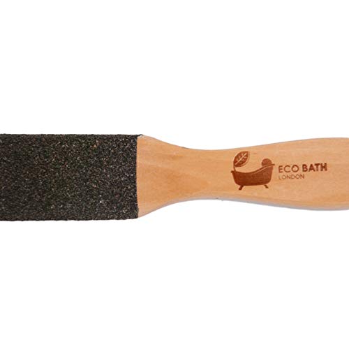 [Australia] - Eco Bath Natural Pumice Foot File Hard Skin Remover for Women and Men - Callus & Dead Skin Remover for Feet with Wood Handle 