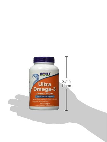 [Australia] - NOW Supplements, Ultra Omega-3 Molecularly Distilled and Enteric Coated, 180 Softgels 