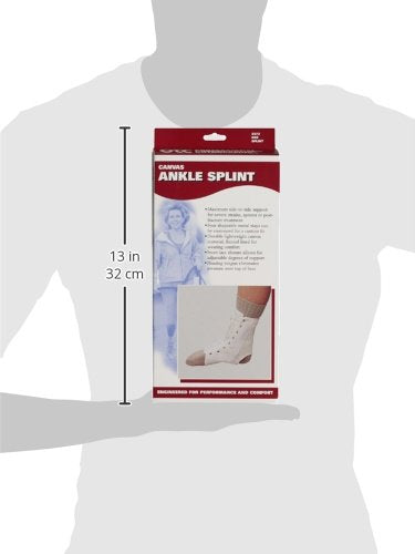 [Australia] - OTC Ankle Splint, Canvas Lace-Up, Rigid Metal Stays, Large 