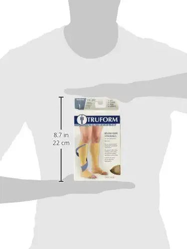 [Australia] - Truform 15-20 mmHg Compression Stockings for Men and Women, Knee High Length, Open Toe, Beige, X-Large X-Large (1 Pair) 