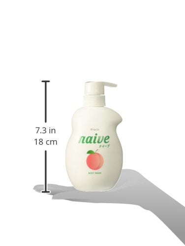 [Australia] - KRACIE Naive Body Pump Soap, Peach, 17.9 Ounce 1.11 Pound (Pack of 1) 