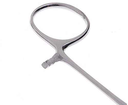 [Australia] - WUWYOUWL Hemostat Forceps, Stainless Steel Dog Cat Pet Scissors Ear Hair Clamp Fishing Scissors Tools (12.5cm Bent) 12.5cm Bent 