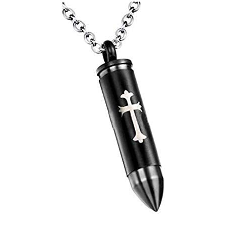 [Australia] - MEMORIALU Celtic Cross Bullet Urn Necklaces for Ashes Cremation Jewelry Keepsake Memorial Pendant Aunt 