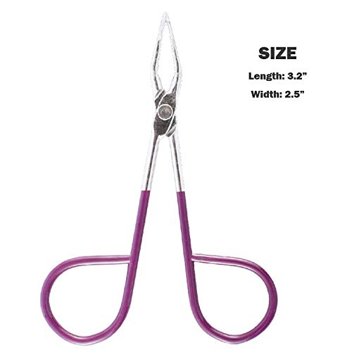 [Australia] - Best PROFESSIONAL Scissor TWEEZERS Great PRECISION for Facial Hair,Ingrown Hair,Fine Hair, Blackhead. PORTABLE, Silver & Purple Men/Women with EASY SCISSOR HANDLE Expert Tools Made in MEXICO (UPDATED) 