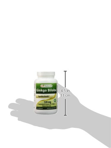 [Australia] - Best Naturals, Ginkgo Biloba Extract - Double Strength Ginkgo Biloba, 120mg, 120 Capsules (120 Count (Pack of 1)) 120 Count (Pack of 1) 