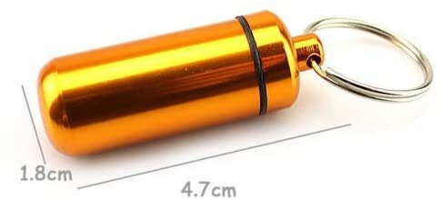 [Australia] - ZGTS 5PCS Waterproof Aluminum Pill Box Pocket Pill Case Portable Container Keychain Pill Holder Pill Container for Outdoor Travel Camping Multi Colors 