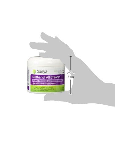 [Australia] - Puriya Hydrating, Soothing, Therapeutic Multi Purpose Daily Intensive Moisturizer with Honey, Shea Butter for Dry, Irritated, Sensitive Hand, Skin, Body. Long Lasting, Plant Based Mother of All Creams Light Peppermint 4.5 Ounce (Pack of 1) 