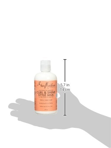 [Australia] - Shea Moisture Coconut & Hibiscus Curl and Shine Milk, with Silk Protein and Neem Oil, to Moisturise and Curl Define for Thick, Curly Hair 254 ml 254 ml (Pack of 1) 