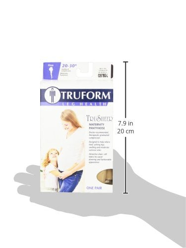 [Australia] - Truform Sheer Maternity Pantyhose, 20-30 mmHg Compression, Tummy Support, 20 Denier Medium Beige 