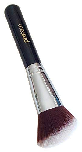 [Australia] - Mypreface Synthetic Blush and Bronzer Brush - Angled Kabuki Makeup Brush: Premium Foundation Brush Perfect for Face Contouring and Highlighting with Creams and Powders (Black) 1pcs Black Angled Kabuki Brush 