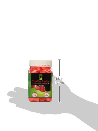 [Australia] - The Ear Buddy Premium Soft Foam Ear Plugs, Noise Cancelling Earplugs for Sleeping, Hearing Protection for Concerts, Work, Shooting & Travel, Noise Reduction Rating 32 Decibels, 50 Pairs 
